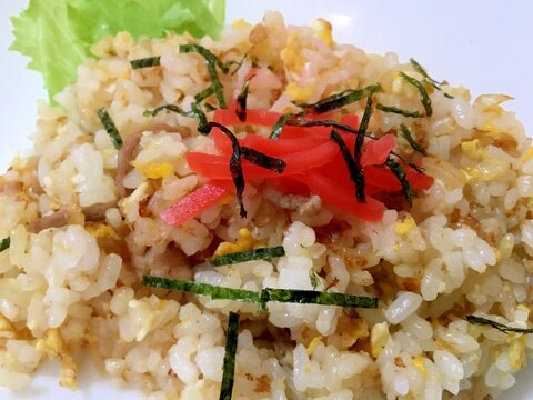 鳥ガラスープの素で作るチャーハン